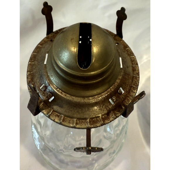 Diamond Point Lamplight Farms Kerosene Oil Lamp Austria Mushroom Shade 14" Chimn - Picture 7 of 13